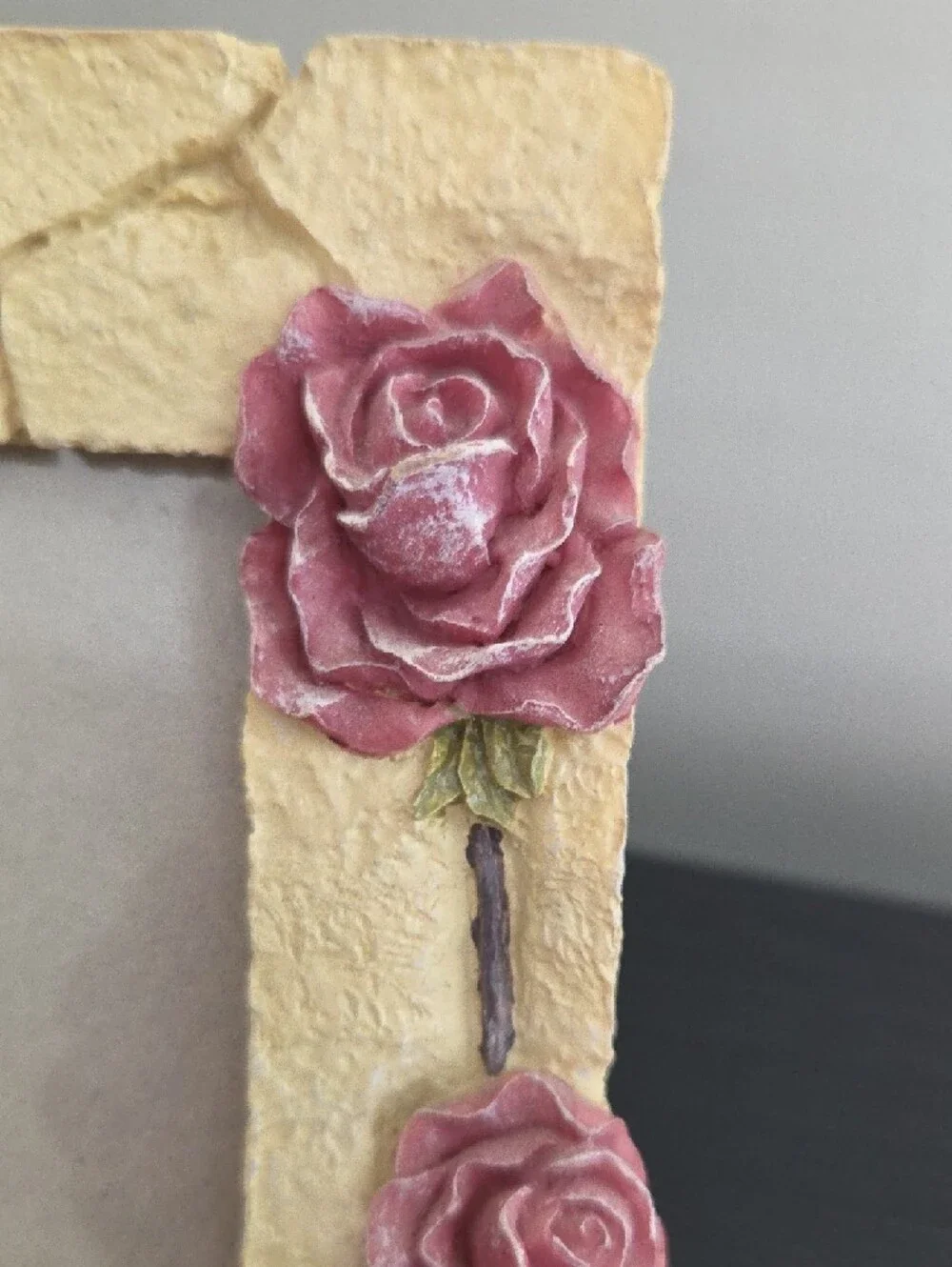Ceramic  Rose Accent Picture Frame